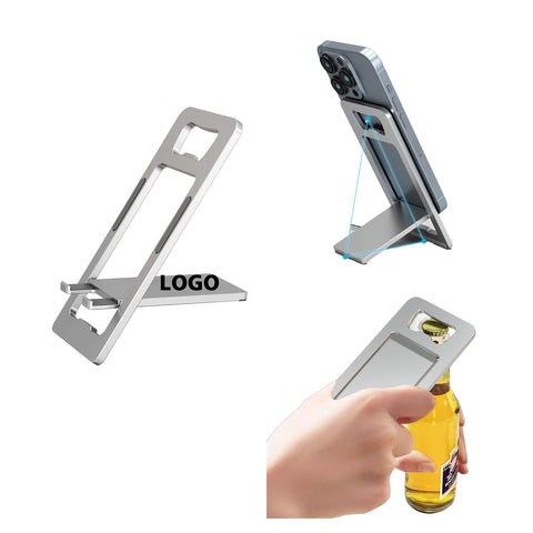 Card-style foldable portable aluminum alloy phone stand
