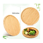 9.84 Inches Round Bamboo Tray