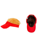 Adjustable Baseball Wig Caps Fake Hairs Visor Hat