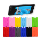 U-Shape Cell Phone Back Stick Silicone Card Holder Stand