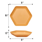 Wheat Straw Hexagonal Home Use Plate
