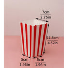 Red White Striped Classic Popcorn Containers