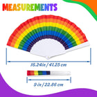 Full Color Custom 9" Rainbow Pride Folding Fan