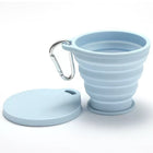 Silicone Collapsible Water Bottle with Lid & Hook