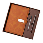 Stamped Logo Leather A5 Notebook Set
