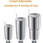 Portable Telescopic Metal Straws With Carabiner