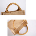 Two Tone Burlap Bag