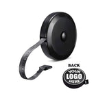 All Black Portable Round Measuring Tape, Retractable Design