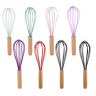 8-Wire Silicone Whisk With Wooden Handle