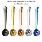 2-In-1 Stainless Steel Coffee Measuring Scoop W/ Bag Clip