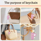 Leather Lipstick Holder Keychain With Mirror