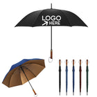 Large Umbrella with Wooden Handle for Rain