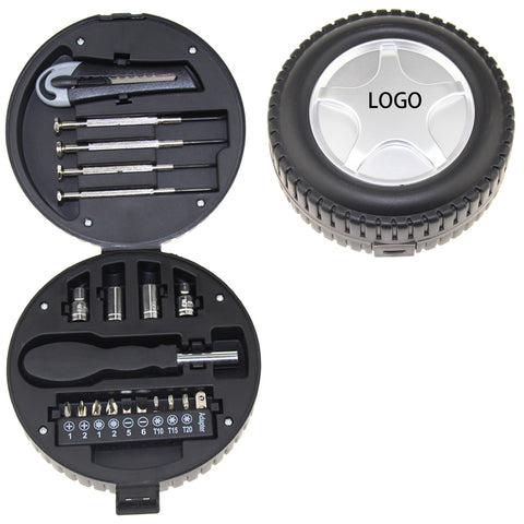 20 in 1 Tool Kit With Tire-Shaped Case / Hardware Tools Kit