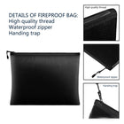 Waterproof And Fireproof Document Money Safe Bag