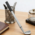 Plastic Golf Club Ballpoint Pen With Rubber Cover