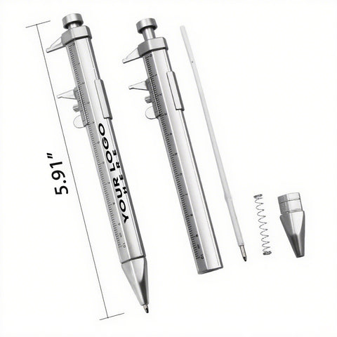 Plastic Caliper-Type Ballpoint Pen