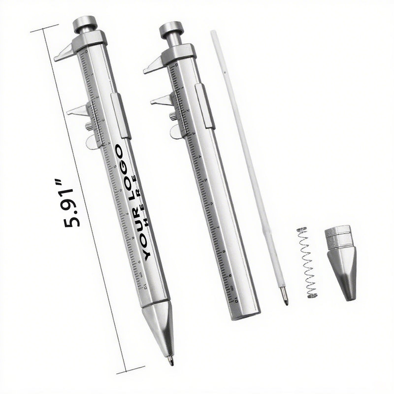 Plastic Caliper-Type Ballpoint Pen
