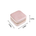 Square Velvet Jewelry Box With Mirror