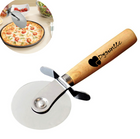 Pizza Cutter With Bamboo Handle