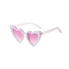 Love Sunglasses with Borderless Design and Pearl Inlays