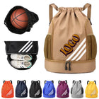 Drawstring Basketball Bag Backpack With Shoes Compartment