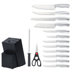 15-Piece Stainless Steel Kitchen Knife Block Set