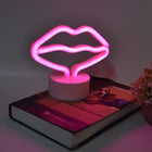 Lip Shaped Led Neon Signs With Stand