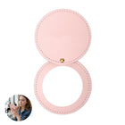Pu Leather Rotating Round Portable Dressing Mirror