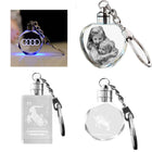 Led Light Crystal Keychain