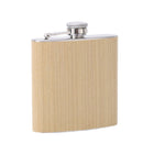 6 Oz Wood Grain Stainless Steel Flask