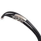 Creative Accessories Stainless Steel Woven Leather Bracelet