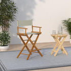 Foldable Table-Height Wood Directors Chair