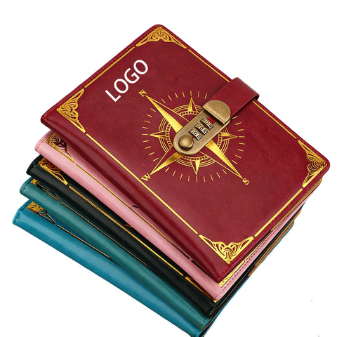 Vintage Lockable A5 Thickened Journal Notebook