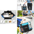 Oxford Cloth Tote Bag With Pocket Zipper