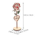 Wooden Rose Sign Desktop Decor Festival Gift