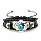 Snap Closure Braided Leather Bracelet