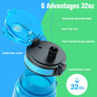 Durable and Leakproof Water Bottles 32oz with Time Marker