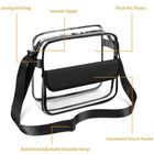 Adjustable Crossbody Clear Bag