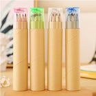12 Colored Pencils In Tube W/Sharpener