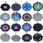 Double Canopy Inverted Reverse Upside Down Umbrellas