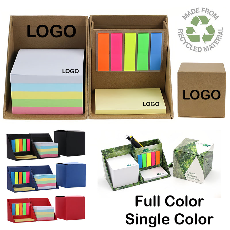 Sticky Notes Organizer Cube with Pen Holder