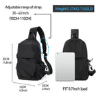 Small Black Sling Crossbody Backpack Shoulder Bag