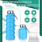 18 Oz Foldable Silicone Water Bottle