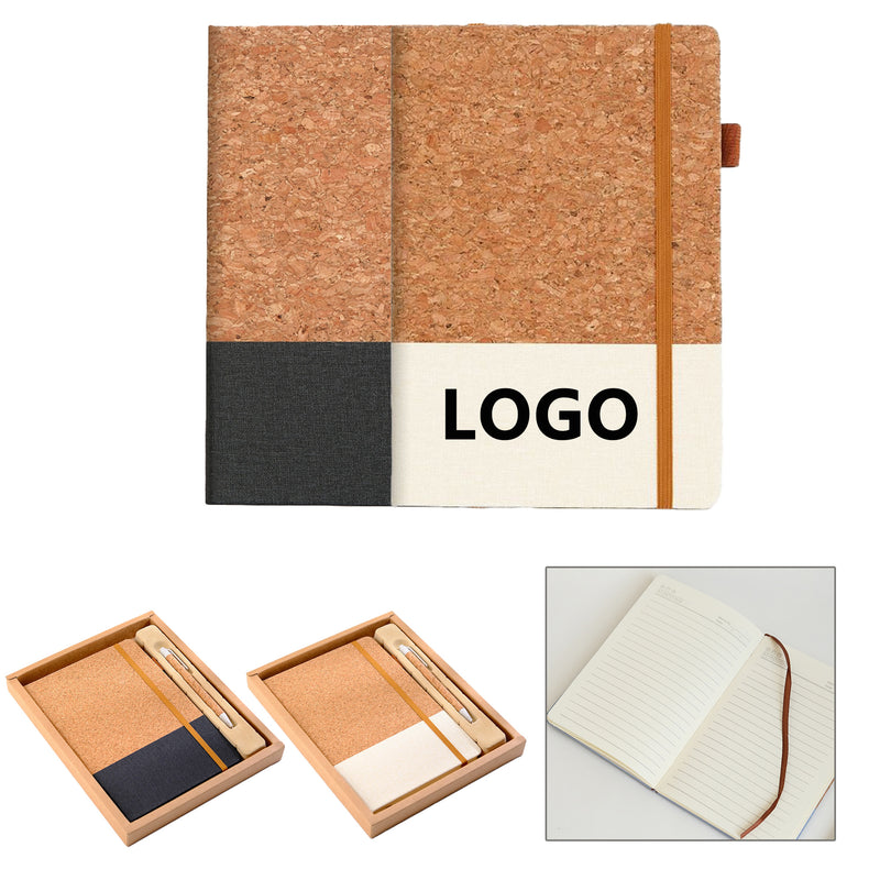 A5 Size Straw Material Notebook Set