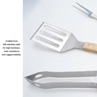 3-Piece Wood Handle BBQ Grill Tool Set
