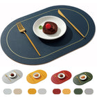 Kitchen Table Faux Leather Two-Color Placemat