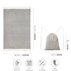 Beach Towel Cotton Large Towel Soft Blanket With Backpack