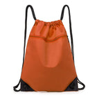 Drawstring Backpack with Front Zipper Pocket