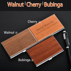 Wood and Stainless Steel Pocket Business Card Box