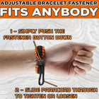 Adjustable Paracord Bracelet With Whistle